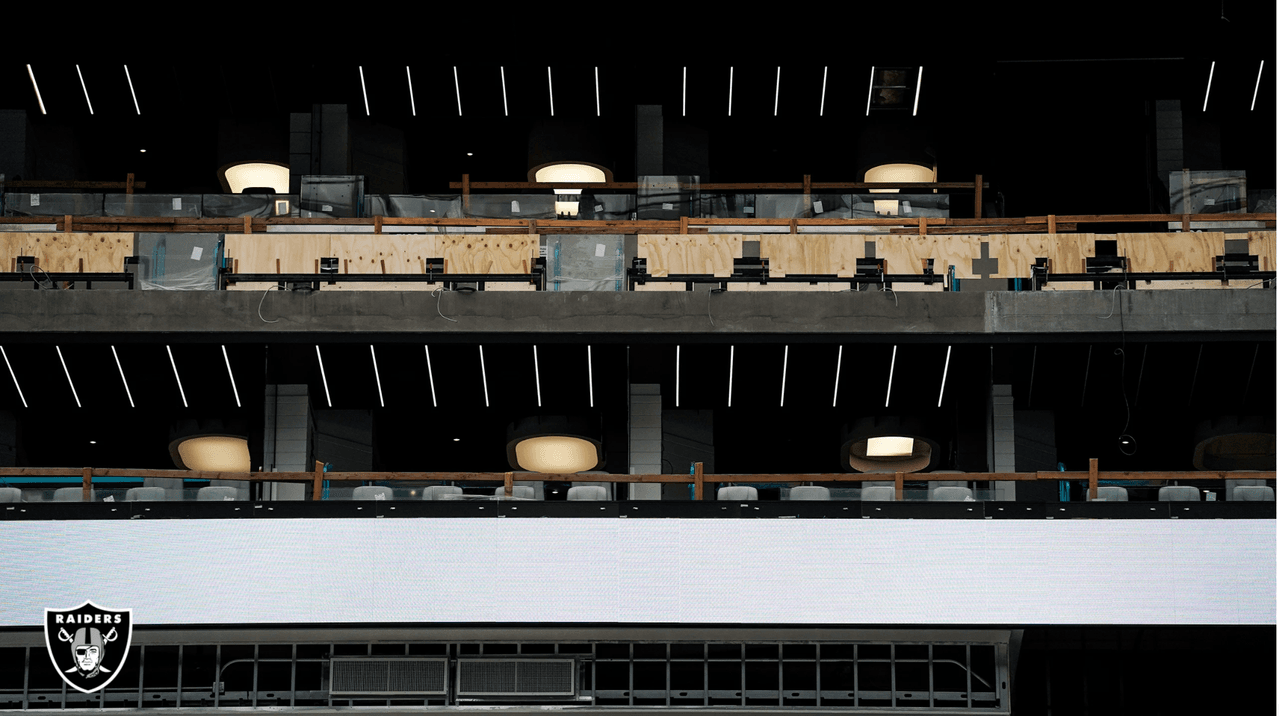 Los palcos del estadio en una vista contrapicada.