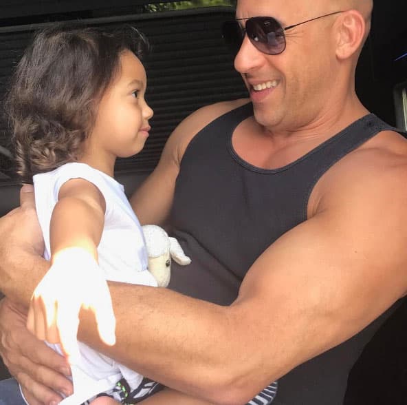 Vin Diesel con su hija Hania.