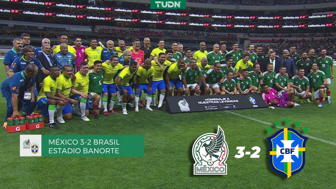 México vence a Brasil en el partido de Leyendas en el Estadio Banorte