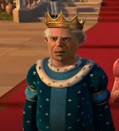 <b>Rey Harold de 'Shrek'</b>
<br>No podemos negar que en 'Shrek 2' el padre de Fiona era insoportable. No solo rechazaba a Shrek como su yerno, sino que ayudó al Hada Madrina y al Príncipe Encantador a engañar a la princesa Fiona. Sin embargo, todo lo hacía desde lo que él pensaba era mejor para su hija y, por suerte, aprendió la lección en el final de la película.