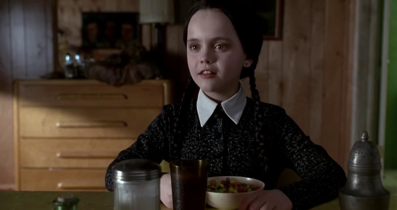 Interpretaba a la excéntrica hija, Merlina, o Wednesday en inglés.