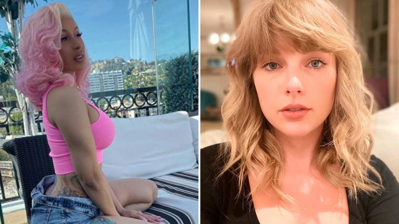 Cardi B reacciona al ver este remix de 'You Belong With Me' de Taylor Swift y 'WAP'