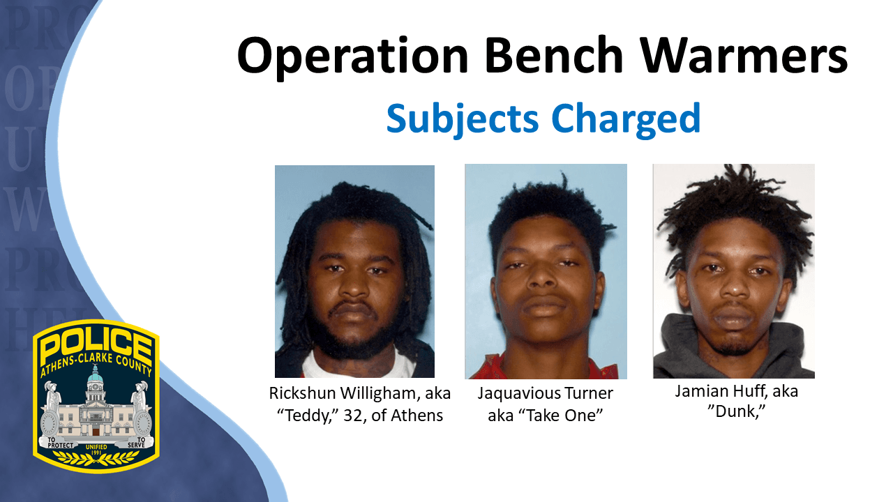 Rickshun Willimgham, Jaquavious Turner y Jamian Huff.