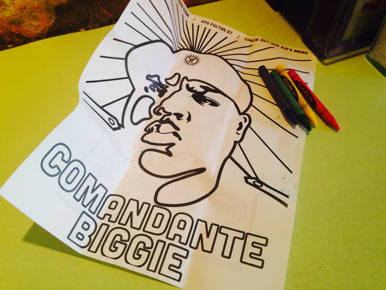 Dibujo para colorear de Biggie en La Habana.