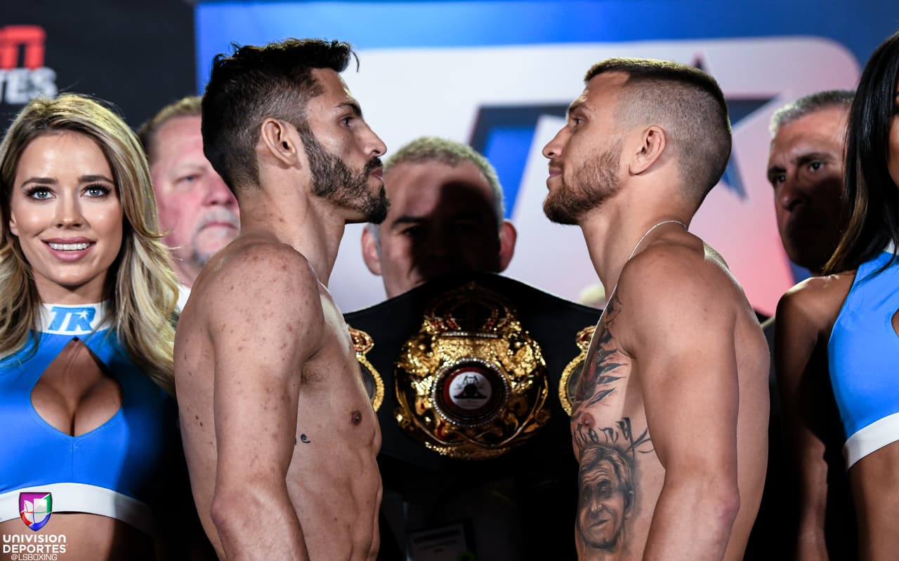 Jorge Linares y Vasyl Lomachenko pasaron la prueba en la báscula de cara a su pelea del sábado por la noche en el Madison Square Garden. Ambos pesaron 134.6 libras.