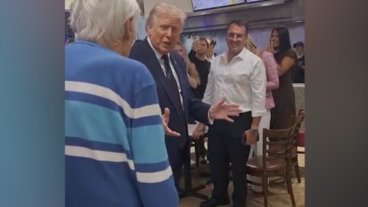 Reacciones en Doral tras visita del presidente Trump a El Arepazo