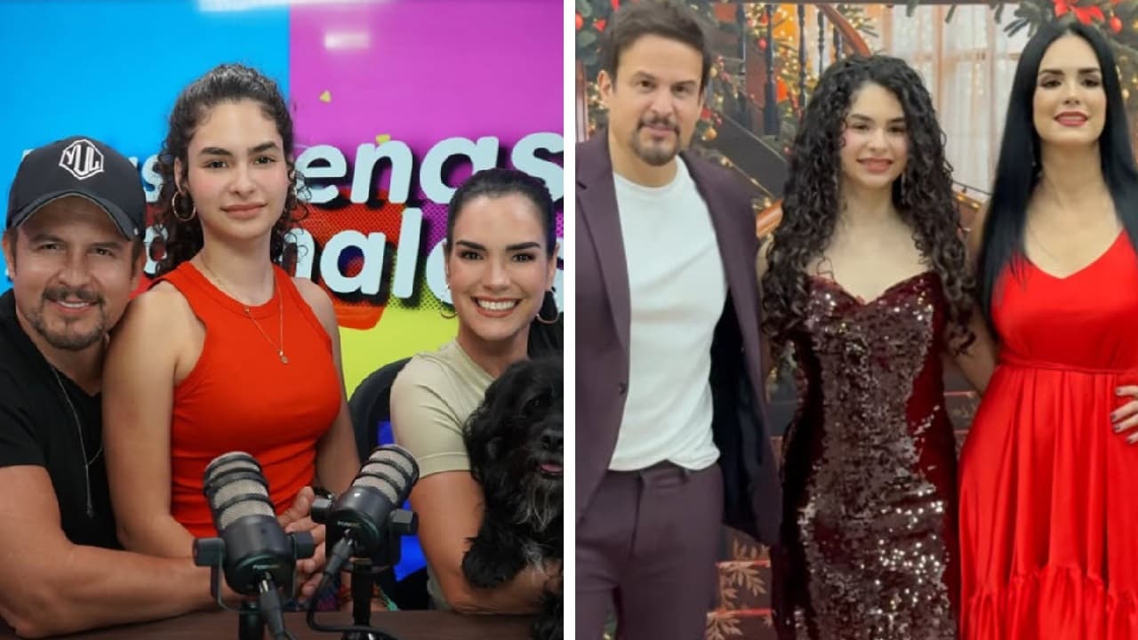 Scarlet Ortiz, Yul Bürkle y su hija Bárbara Briana.