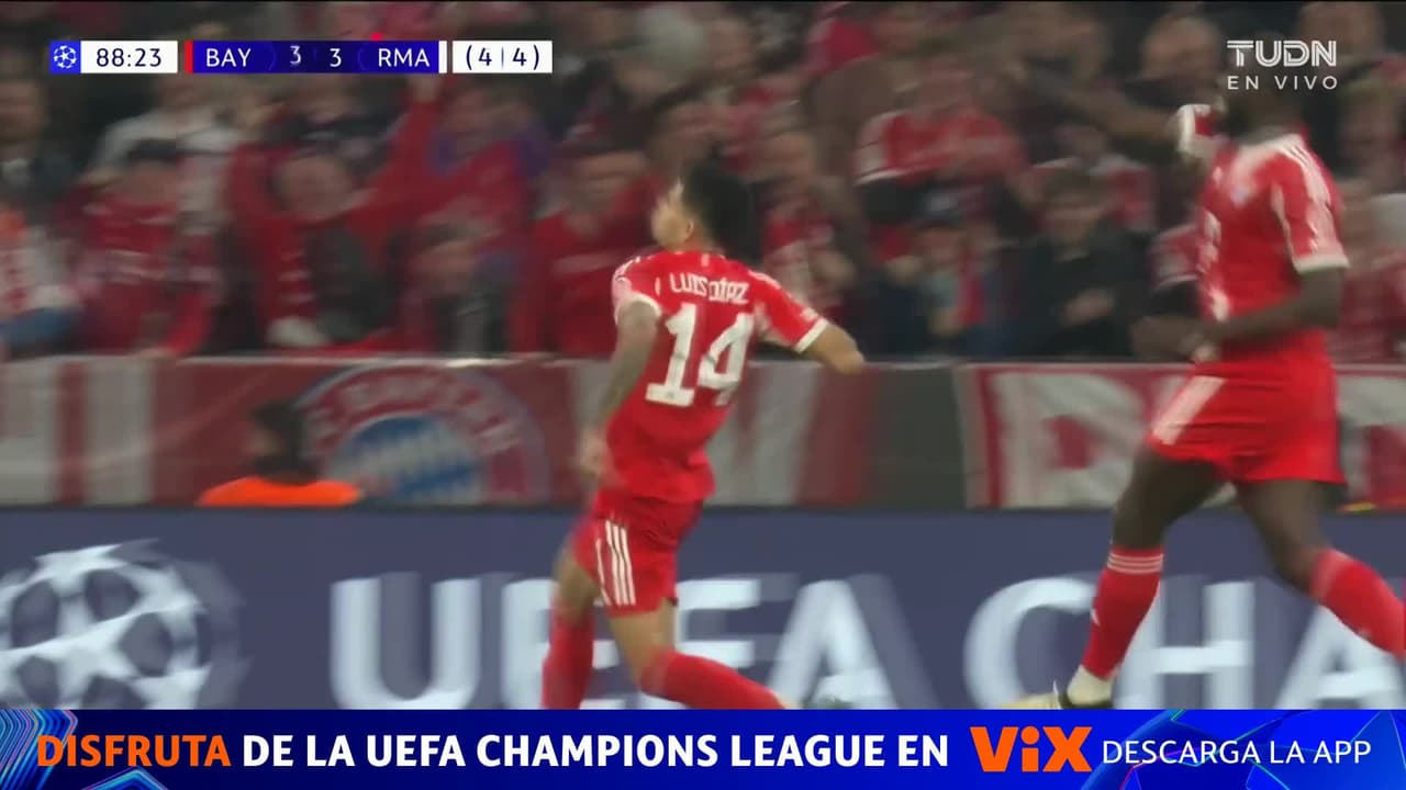 ¡Que viva Colombia! Gol de Luis Díaz que está terminando con el Madrid