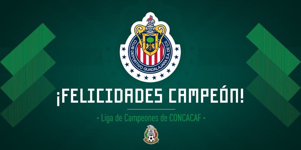 La cuenta de Twitter del Tri felicitó a Chivas por ser campeón de la Concacaf.