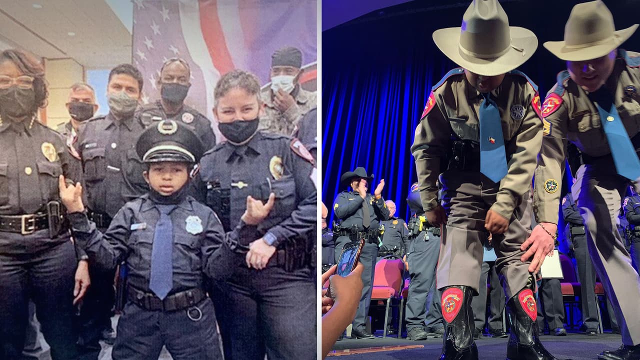 Niño con cáncer terminal cumple su deseo y se hace policía