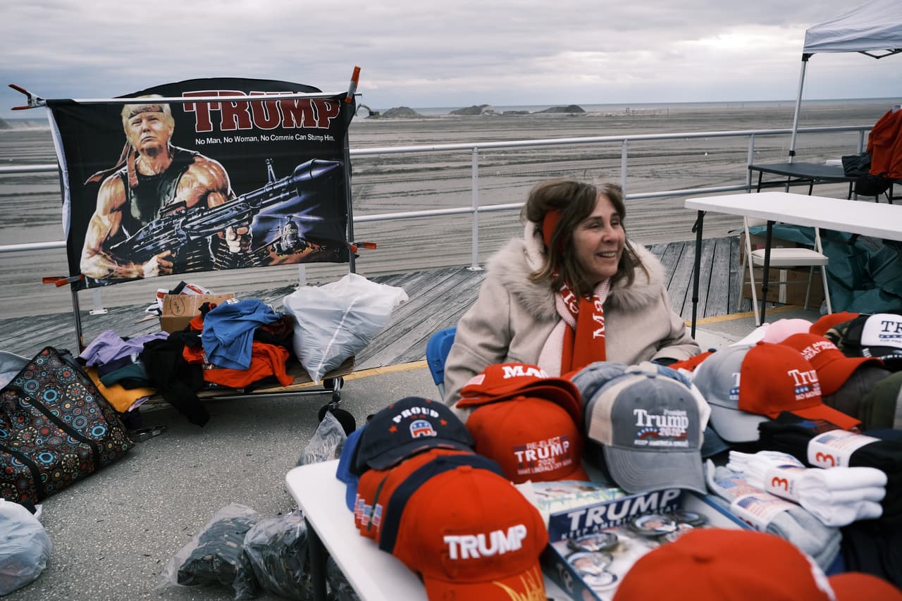 Trump elogió a los residentes del Estado Jardín, llamándolos "gente fuerte, inteligente y genial".
<br>