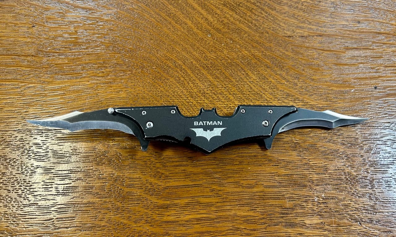 En el aeropuerto de Búfalo, un hombre intentó pasar por uno de los puntos de control cargando un ‘batiboomerang’, un arma plegable de metal con dos hojas afiladas, lo que está prohibido.
<br>