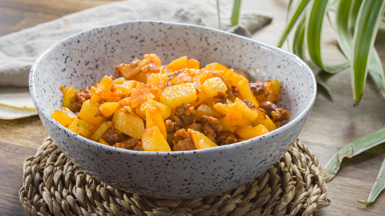 Papas con chorizo