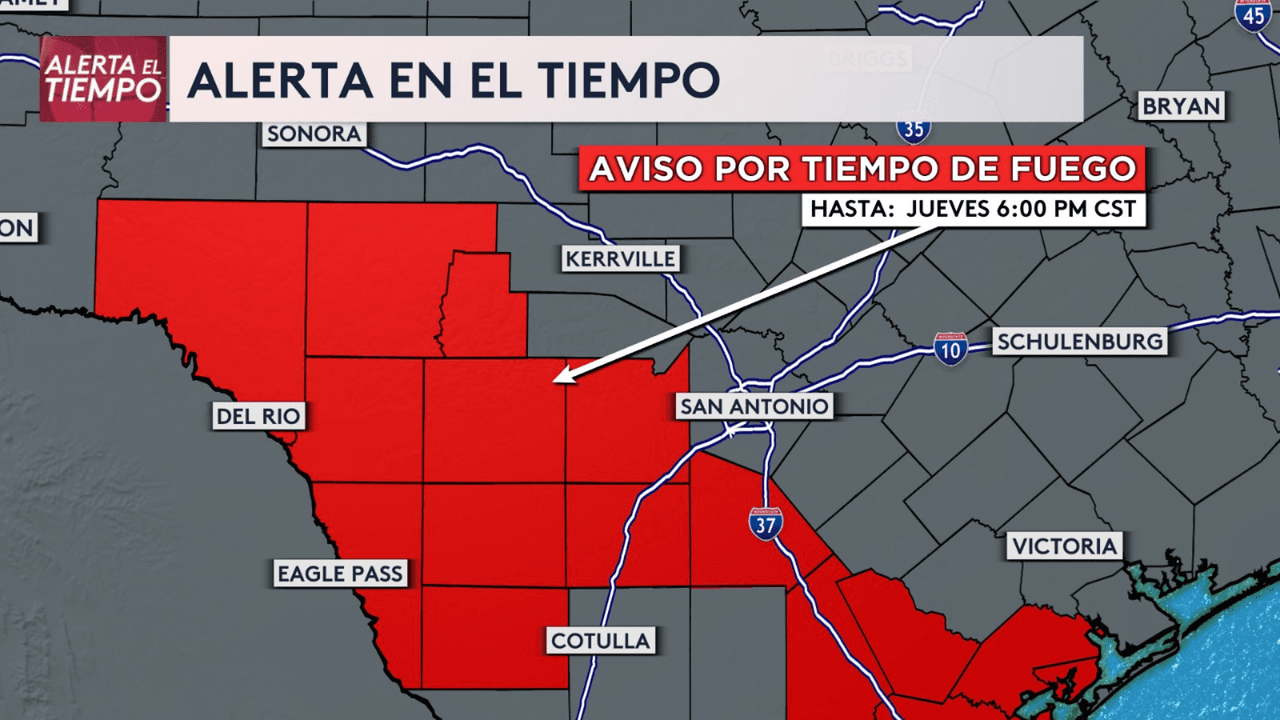Se emite un aviso por tiempo de fuego para el centro de Texas