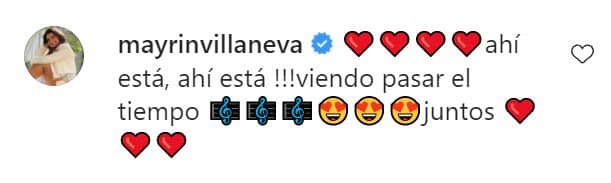 Mayrín respondió el detalle y agregó tiernos emoticonos.
<br>