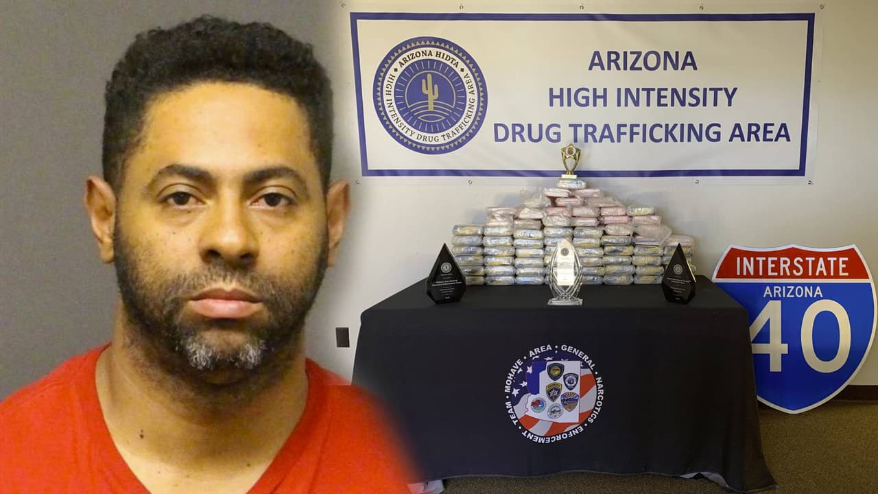 “El equipo de cumplimiento de 
<b>ADOT estuvo involucrado en la inspección de un vehículo comercial en la I-40 en dirección este</b> en aproximadamente el poste de la milla 3 cuando 
<b>se solicitó a un K9 de la Oficina del Sheriff del Condado de Mohave</b> que respondiera y ayudara. Durante la inspección, 
<b>K9 Grimm alertó sobre la presencia de estupefacientes</b> en el interior del tractor”, se le en el comunicado de MAGNET.