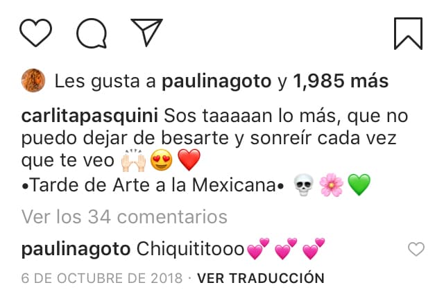 Benicio conquistó el corazón de la actriz y es así como ella le escribe.