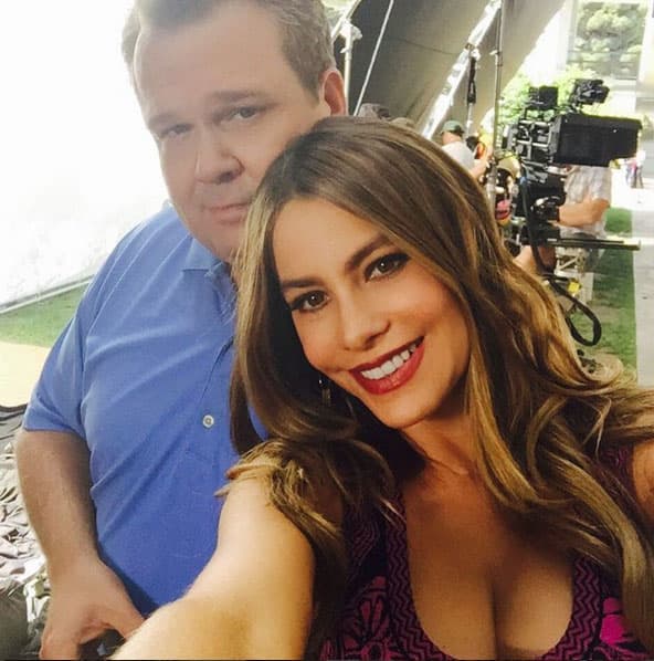 Sofía grabando 'Modern Family'.