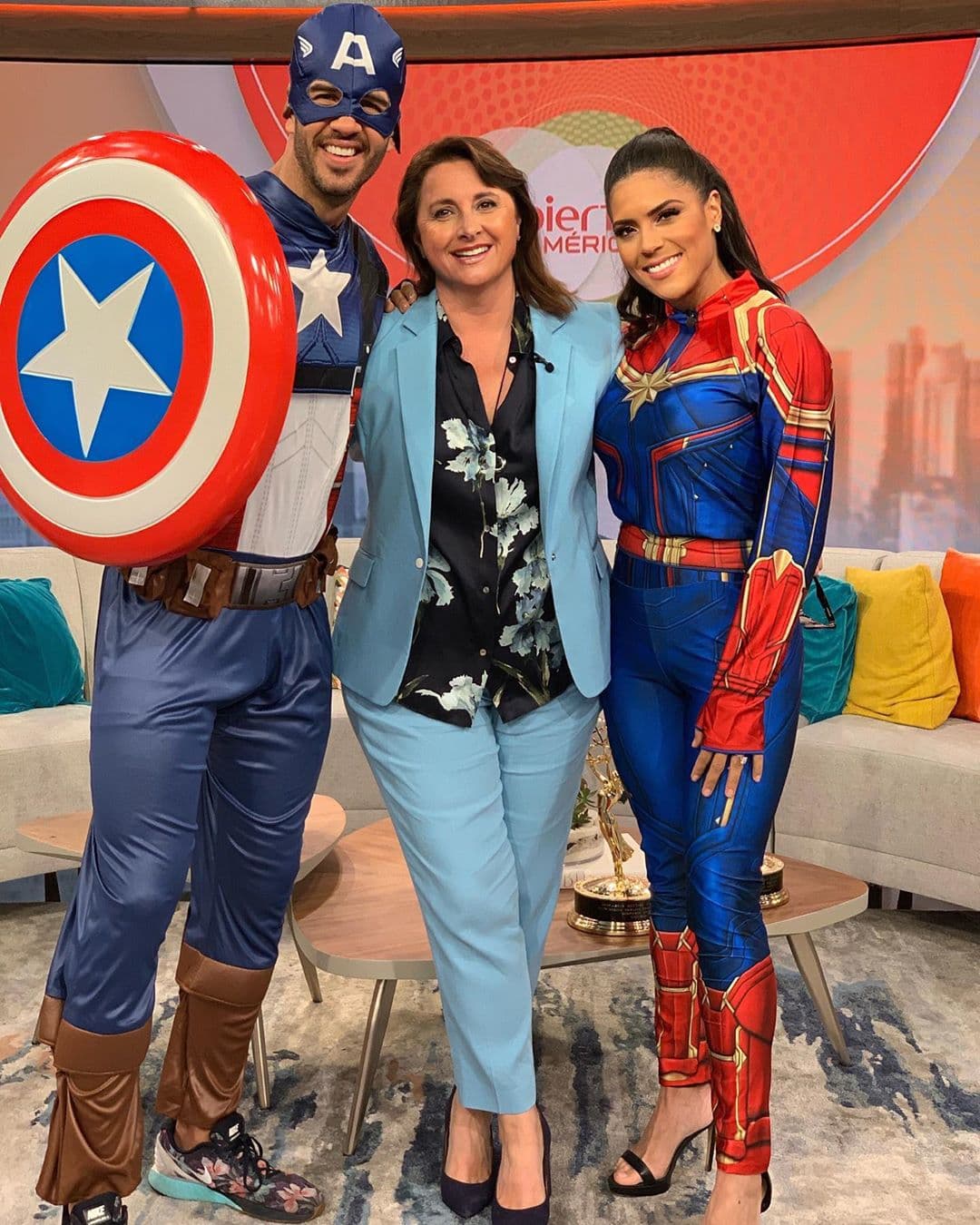 Esta no es la primera vez que nuestros conductores se declaran fans de los invitados de Despierta América. Hace una semana, Yisus y Francisca hasta se personificaron de los superhéroes de 'Avengers' para recibir a Victoria Alonso, vicepresidenta ejecutiva de producción física en Marvel Studios.
