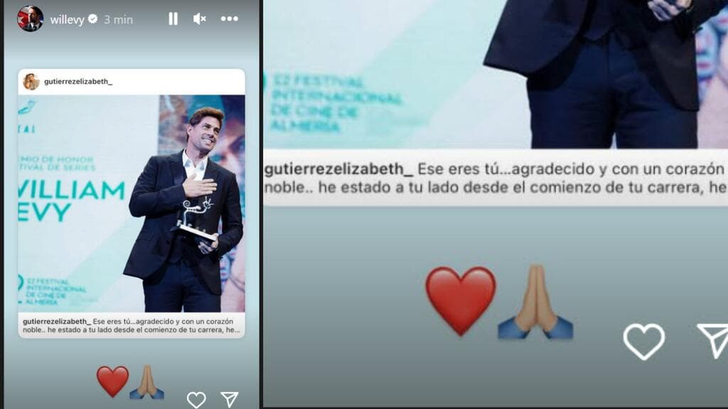 Esta fue la reacción de William Levy a los mensajes que le ha dedicado Elizabeth Gutiérrez.