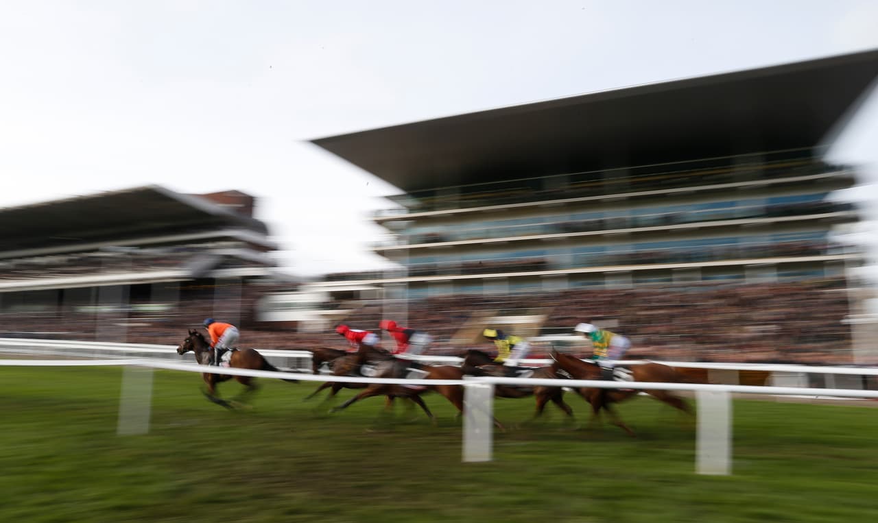 El hipódromo de Cheltenham tiene capacidad para más de 60 mil espectadores que fueron testigos de una caída impresionante en el Arkle Trophy Trial durante el Open Weekend.