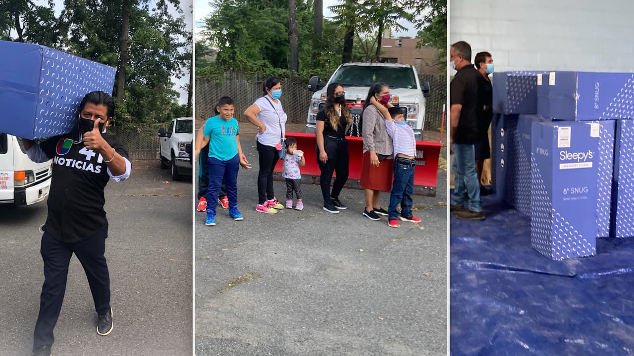 Decenas de afectados por Ida en Nueva York y Nueva Jersey reciben colchones gratuitos
