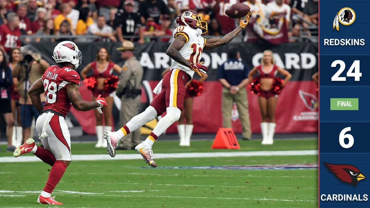 Adrian Peterson corrió 95 yardas en 26 acarreos y un touchdown en el triunfo de los Redskins. Alex Smith completó 21 de 30 pases para 255 yardas y dos envíos a la zona final.