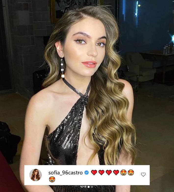 Sofía Castro se sumó a las felicitaciones y comentó con emoticonos de amor.