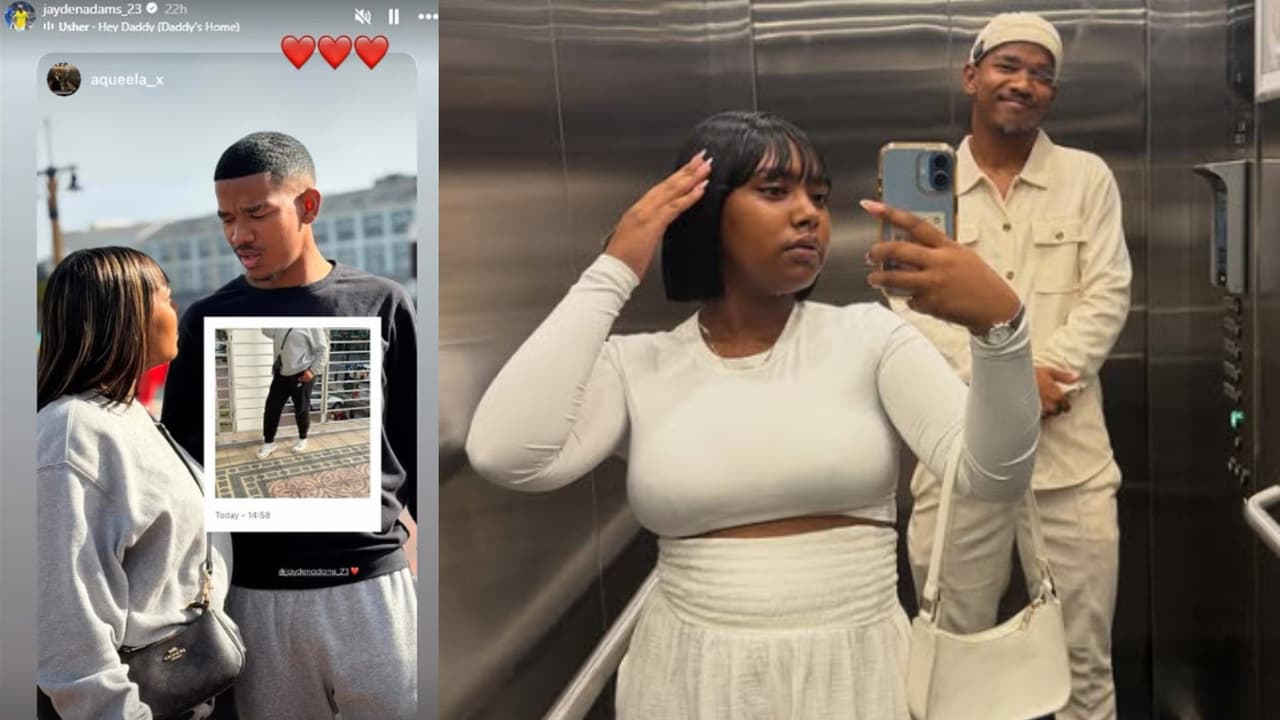 El futbolista Jayden Adams publicó en Instagram una foto con su pareja (izq.) menos de 24 horas antes de que se confirmara su repentina muerte.