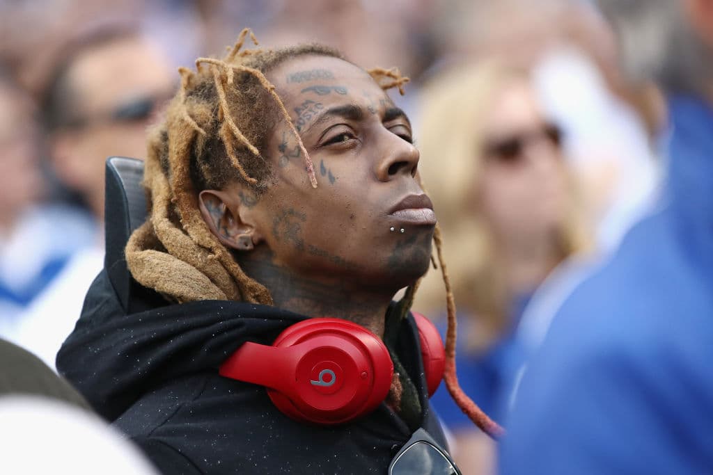 Lil Wayne fue uno de los fanáticos del campeón que vio a su equipo.