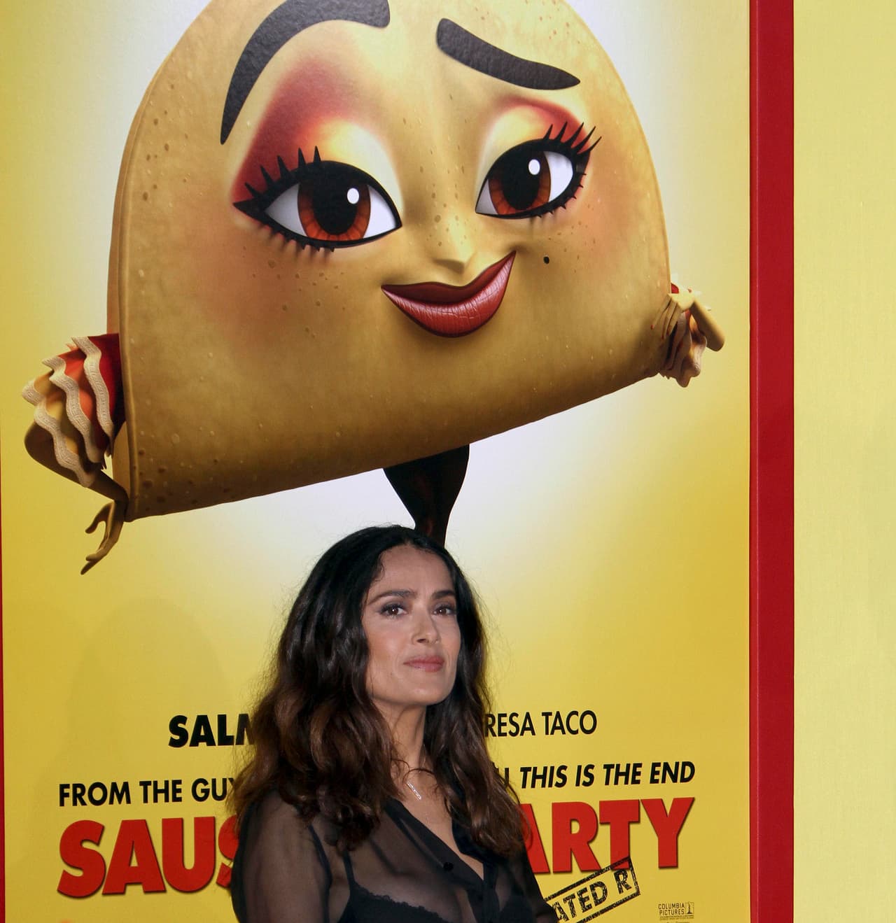 En la película, Salma presta su voz a... un taco.
