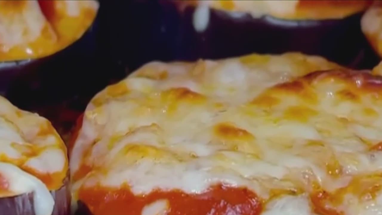Receta de pizzas de berenjena, deliciosas y saludables