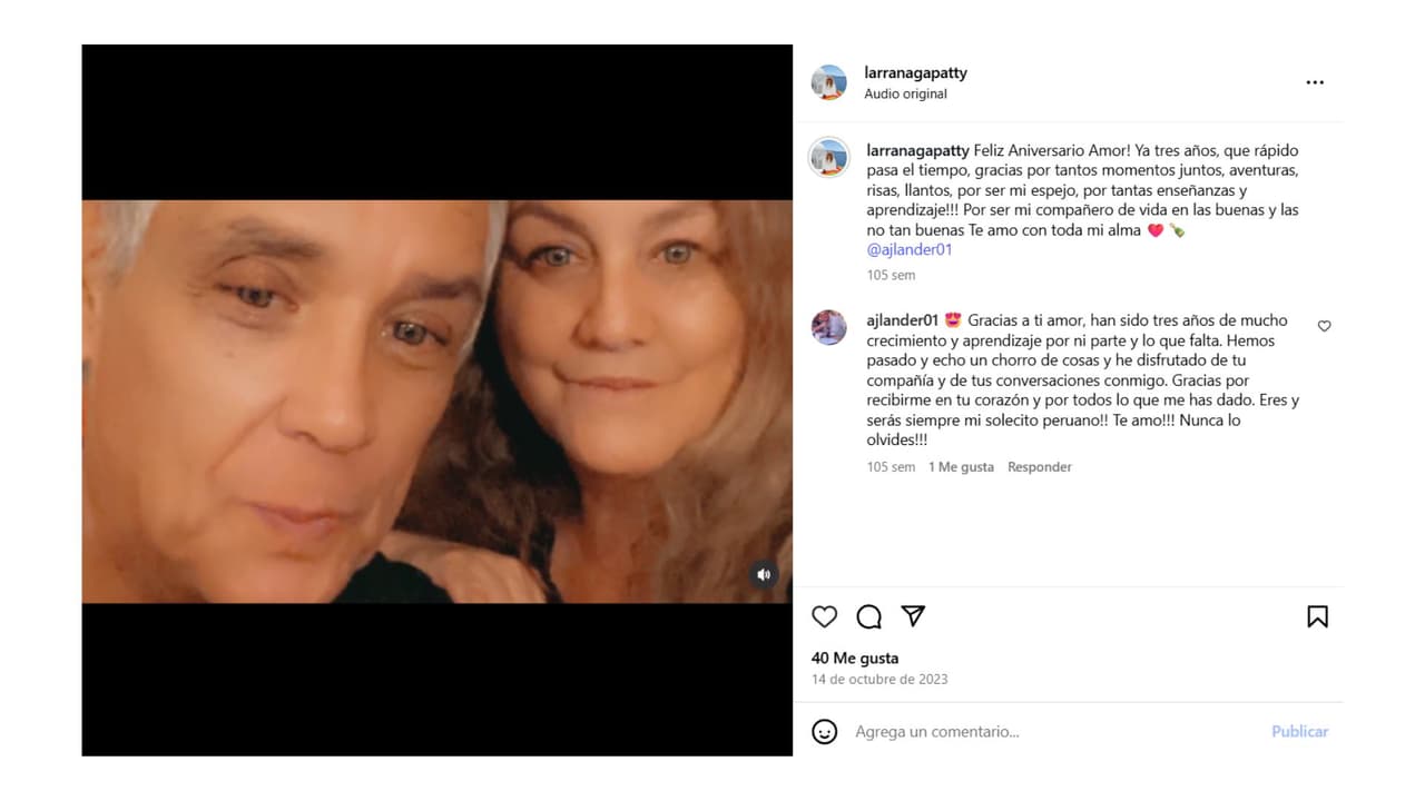 Alejandro Landero con Patricia Larrañaga.