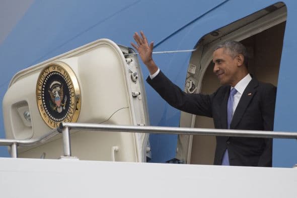 La llegada del presidente de EEUU a Etiopía, a bordo del Air Force One.