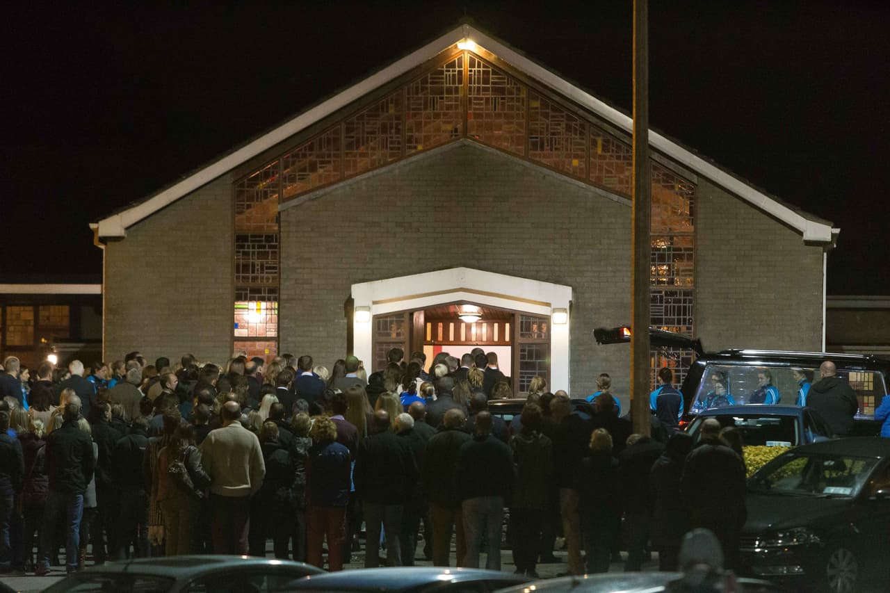 Llegando a la Iglesia.