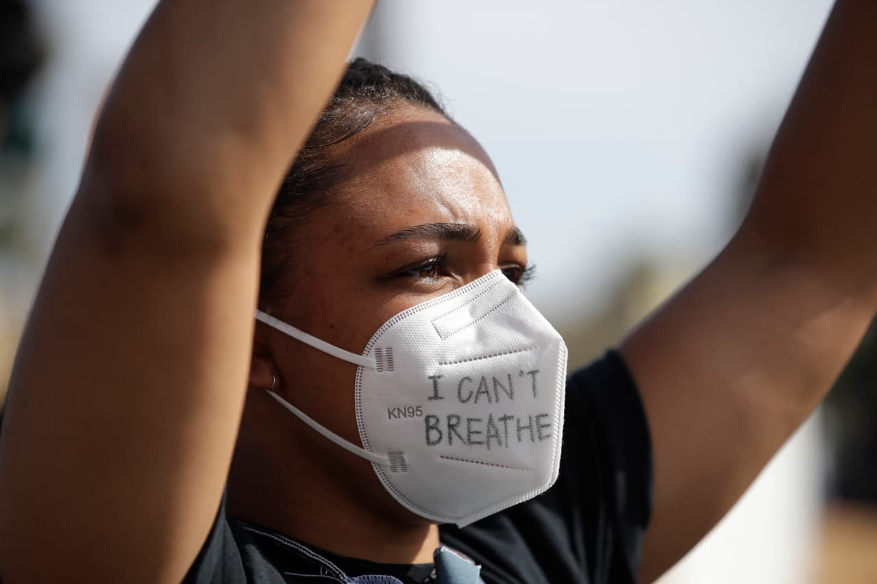 "I Can't Breathe", las últimas palabras de Floyd ante de su muerte, fue el lema de de la protesta.