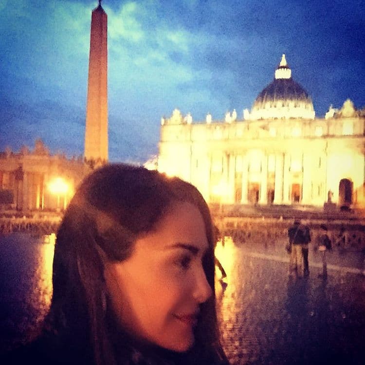 La diva también estuvo en el Vaticano.