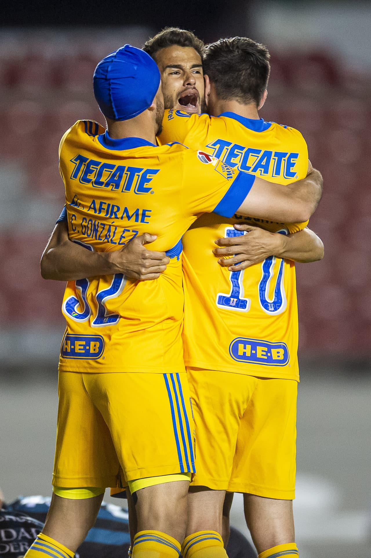 El júbilo fue notorio en el rostro del jugador 'felino'.