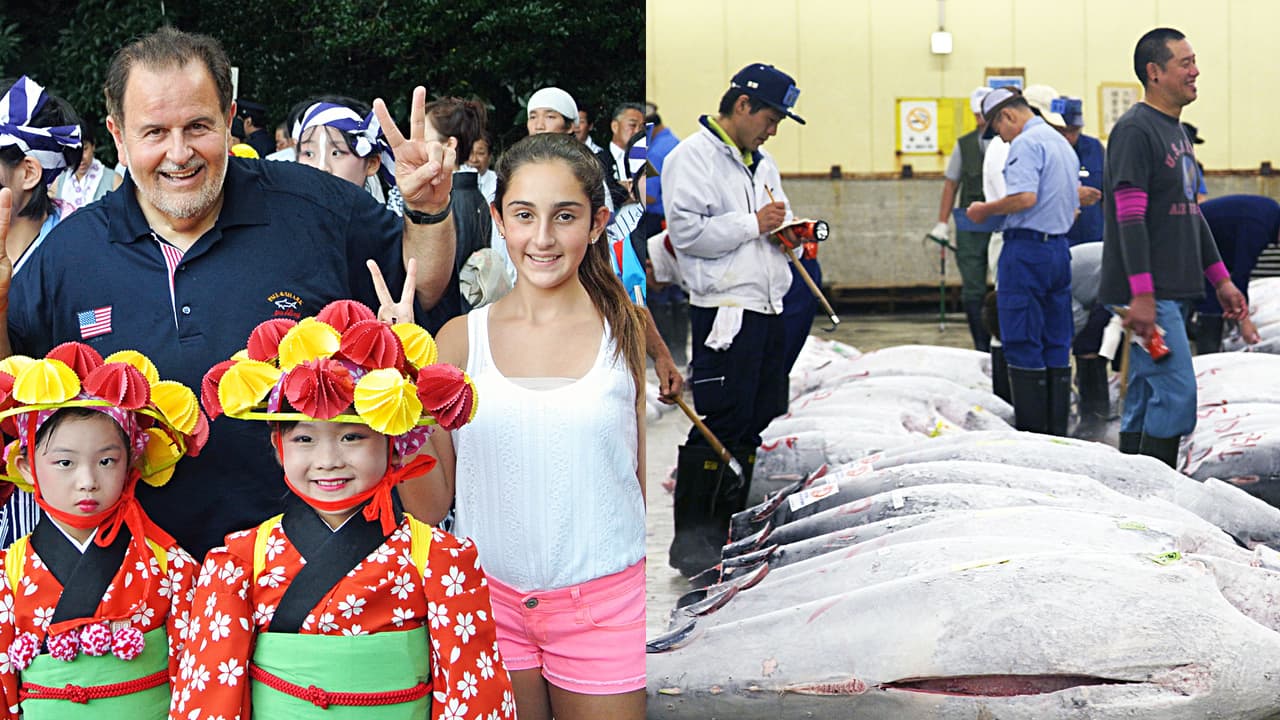 Raúl y Mia en Japón