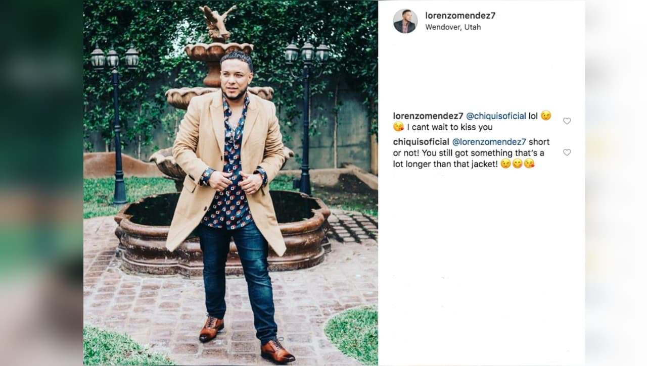 Lorenzo Méndez agradeció la intervención de Chiquis Rivera. 
<b>"No puedo esperar a besarte", le escribió</b>. Y Chiquis no permaneció en silencio.