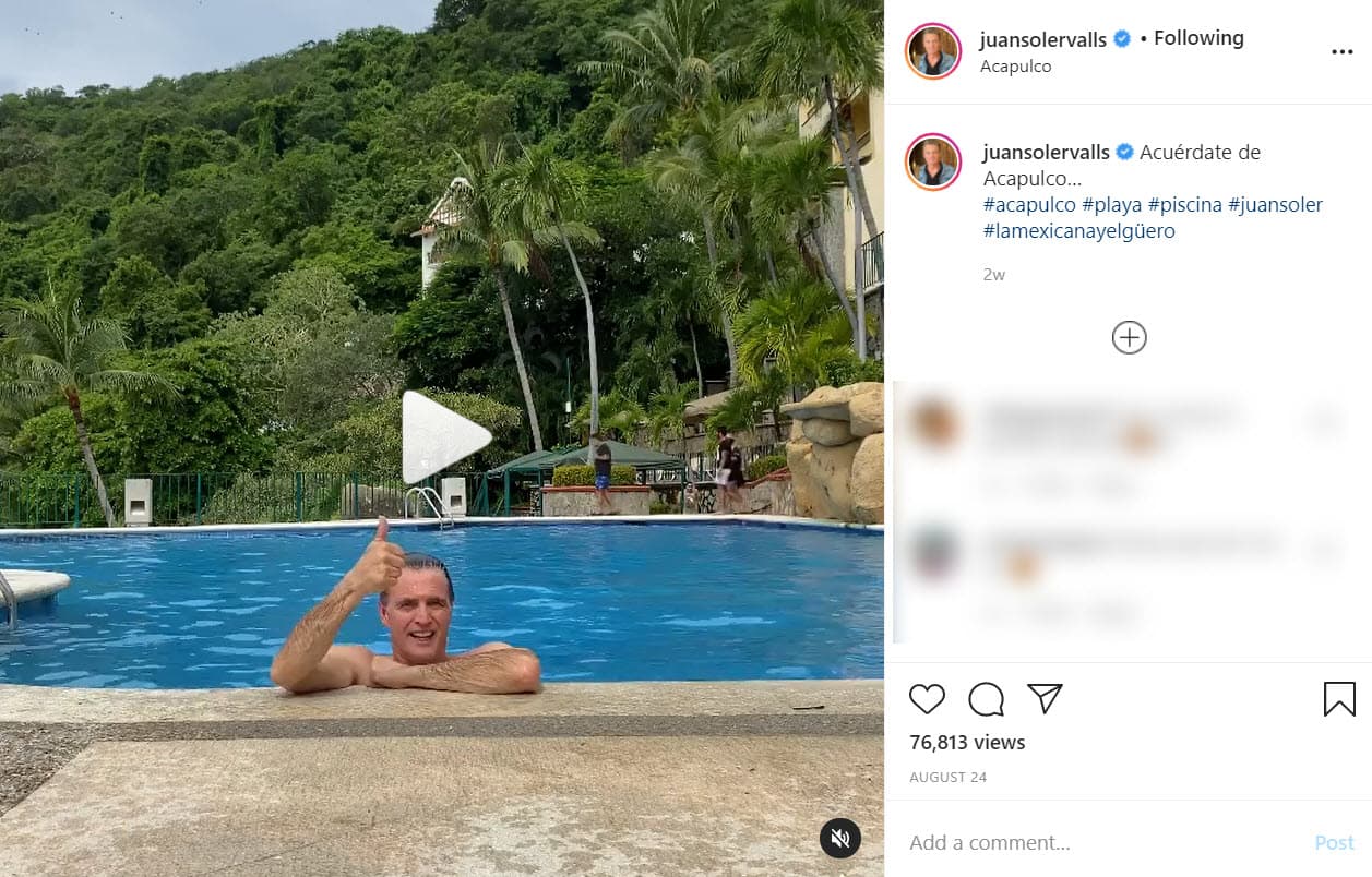 En el video donde se publicó la anécdota, el actor aparece dentro de una piscina de un lugar de Acapulco, México, debido a que en ese entonces estaban grabando unas 
<b>escenas de la telenovela 'La mexicana y el güero'</b>, proyecto que protagoniza al lado de Itatí Cantoral.
<br>