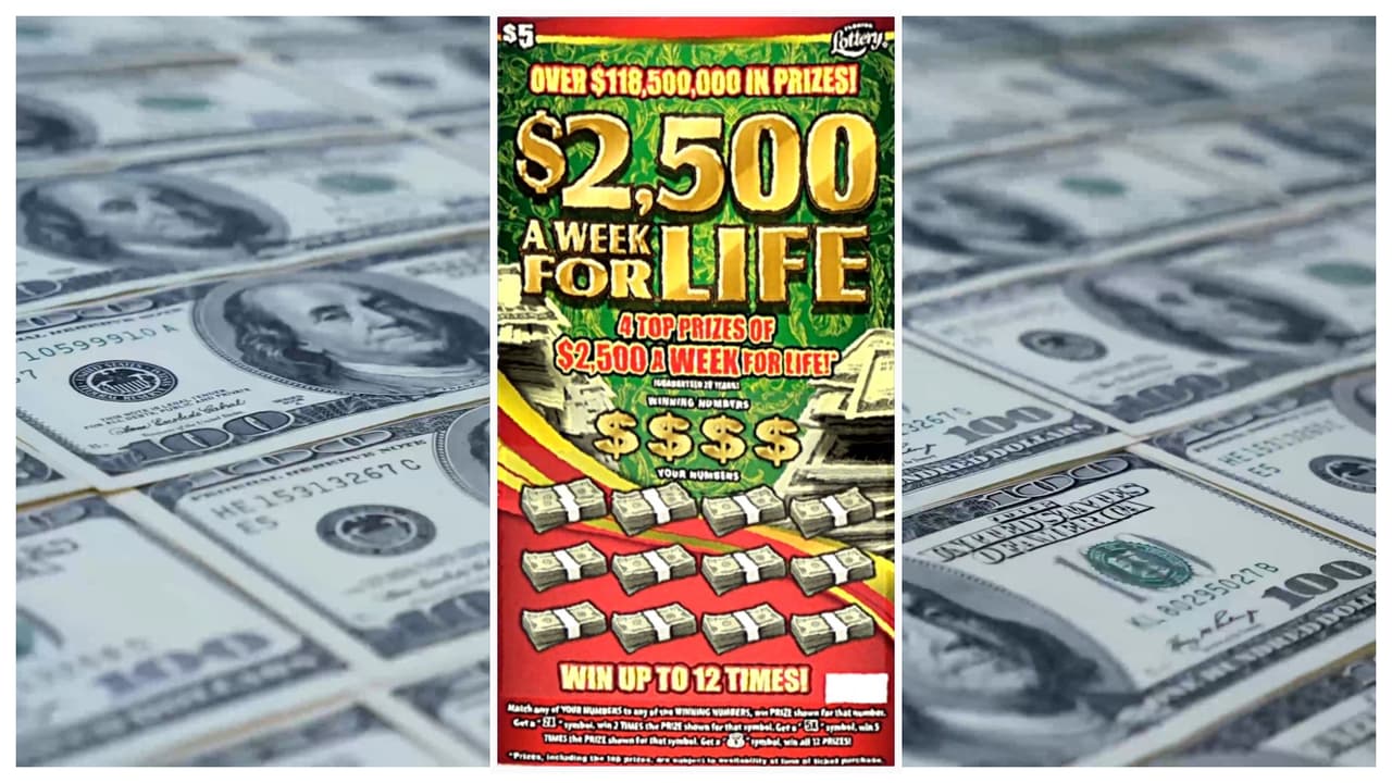 Mujer de Florida va a echar gasolina y gana $2,500 a la semana de por vida con el raspadito de la Lotería