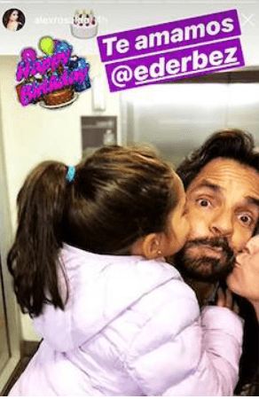 A través de Instagram Stories, Alessandra dejó ver que los besos y abrazos al actor no faltaron.
