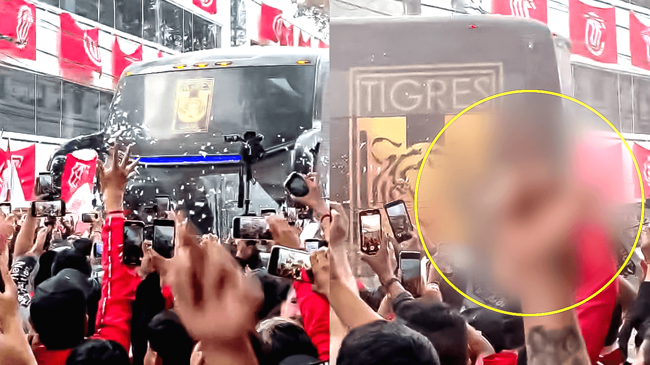 Entre proyectiles e insultos, así reciben a Tigres hacia la Final de vuelta