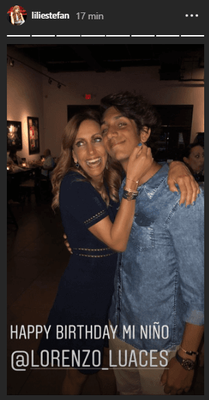 En sus historias de Instagram, Lili Estefan compartió un par de fotografías para celebrar un año más de vida de su primogénito.