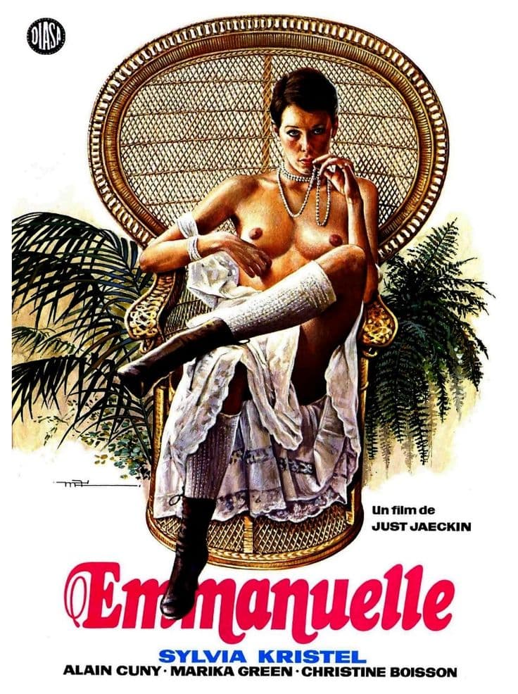 'Emmanuelle' es una película erótica del año 1974 interpretada por Silvia kristel y que avivó la discusión sobre si el cine erótico pertenecía al mainstream.