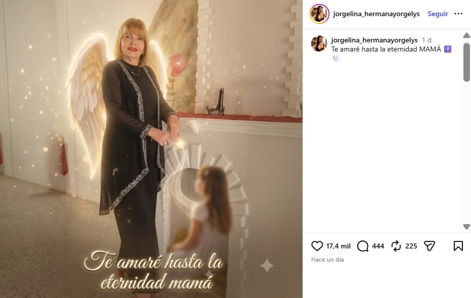 Jorgelina Delgado despidió a su mamá.