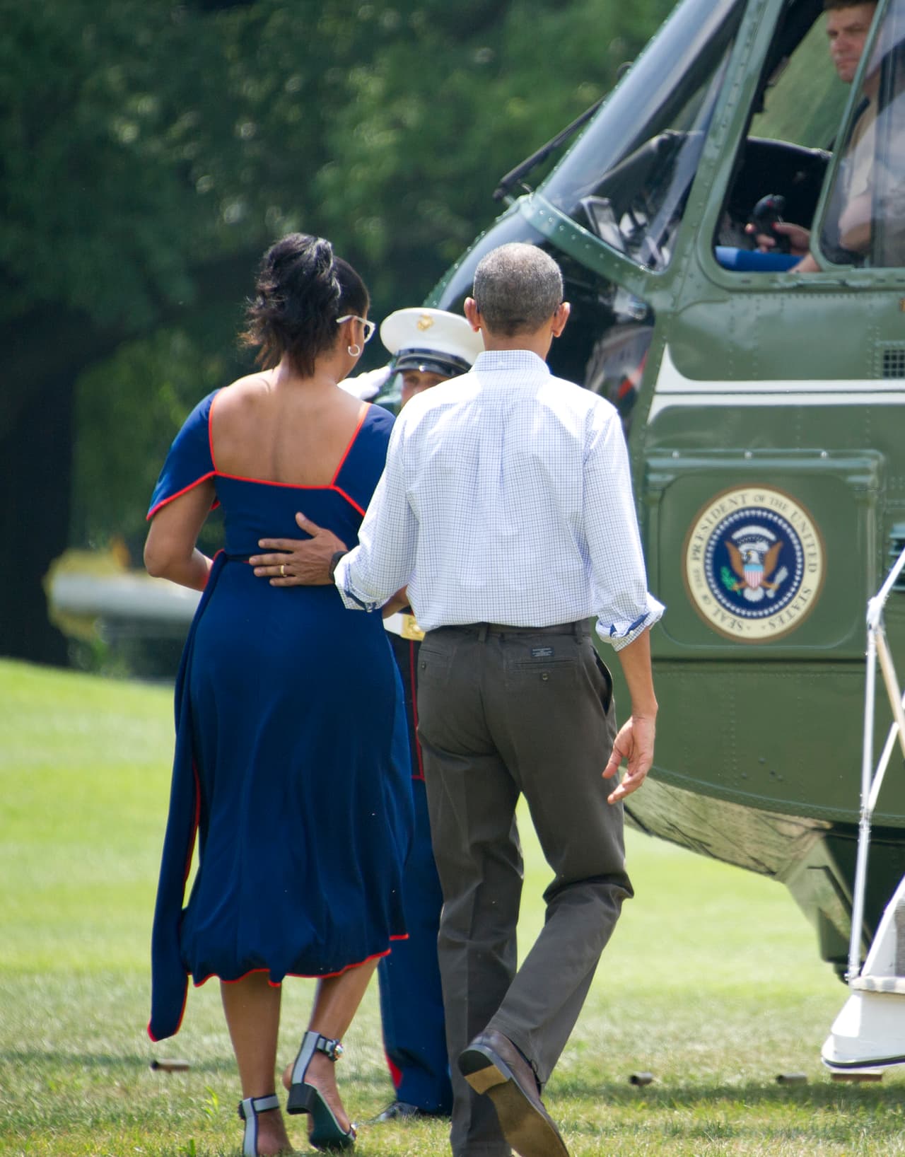 La familia vacaciona en Martha's Vineyard.