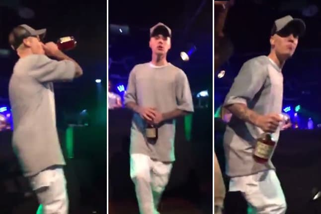 El joven se presentó en Nueva Zelanda junto con el rapero Rae Sremmurd y TMZ reportó que el cantante bebió whisky y fumó hierba sobre el escenario.