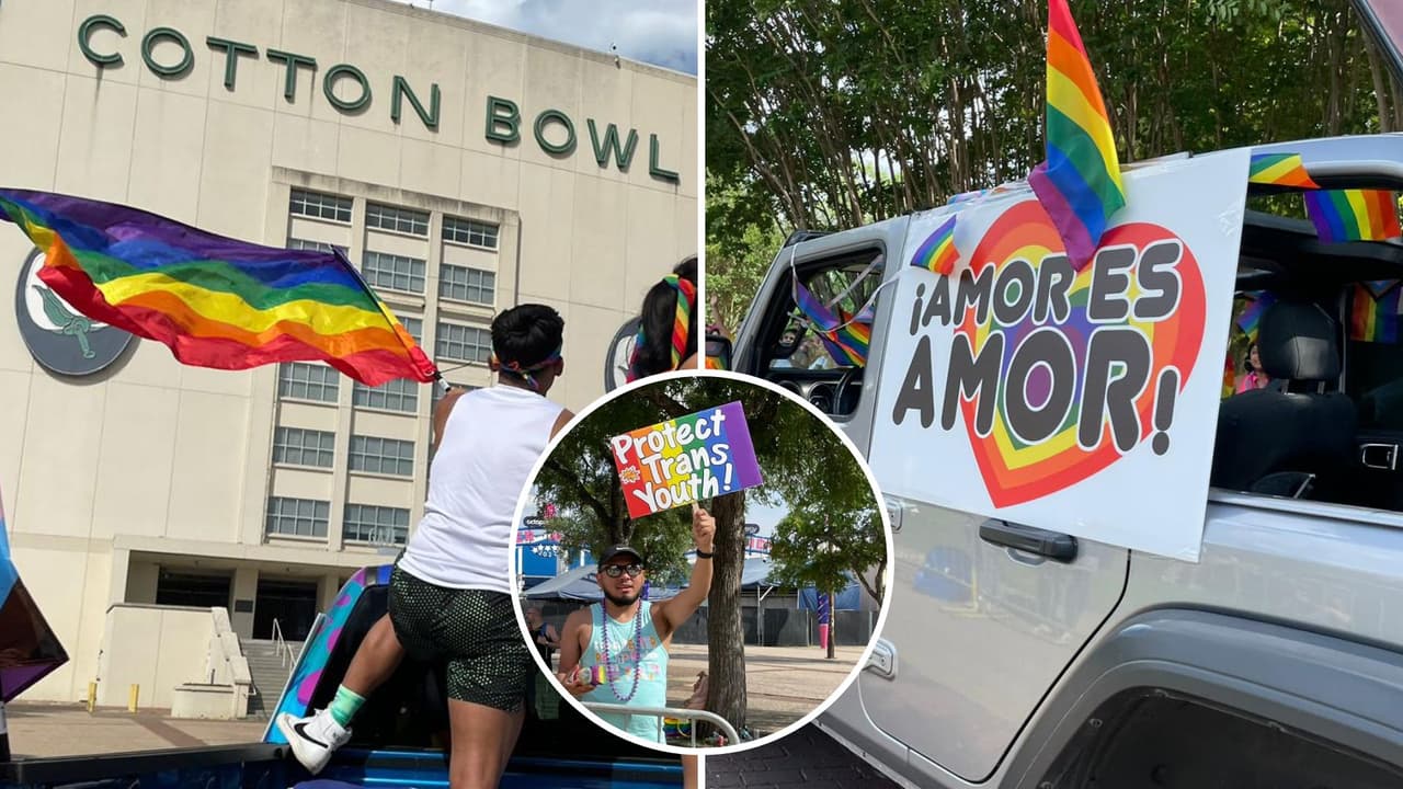 Personas con banderas de colores toman las calles de Dallas con una consigna: Igualdad y amor